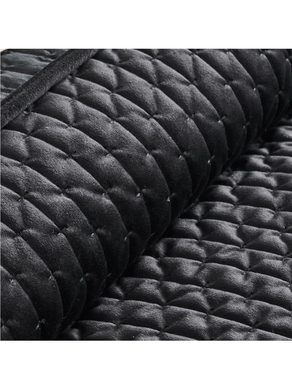 🆕 PB Style Black Velvet Coverlet Sateen KING Bedding Set Diamond Stitch NEW GOTH